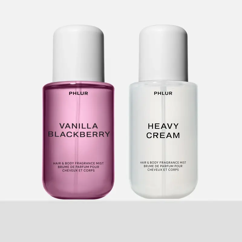 PHLUR Whipped Berry Duo - Vanilla Blackberry + Heavy Cream Full Size Body Mist Set (2 x 8 Fl Oz)