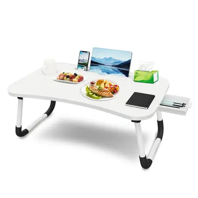 Laptop Bed Desk Table Tray Stand With Cup Holder Drawer For Bed Sofa Couch Study Reading Writing On Low Sitting Floor Large P...