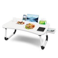 Laptop Bed Desk Table Tray Stand With Cup Holder Drawer For Bed Sofa Couch Study Reading Writing On Low Sitting Floor Large P...