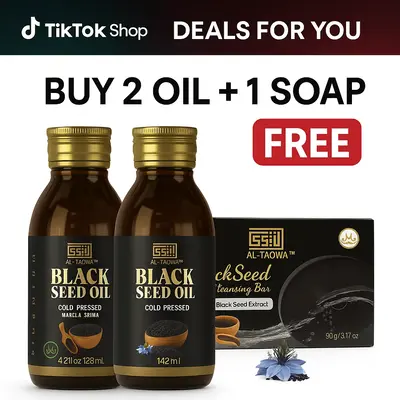 Organic Black Seed Oil  2.2oz (GLASS) - High Thymoquinone, pure Nigella Sativa Plant Extract Haircare Hair Growth Bundle