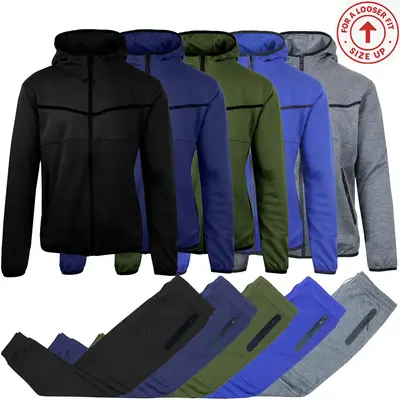 Men’s 2-Piece Fleece Zip Hoodie & Jogger Set