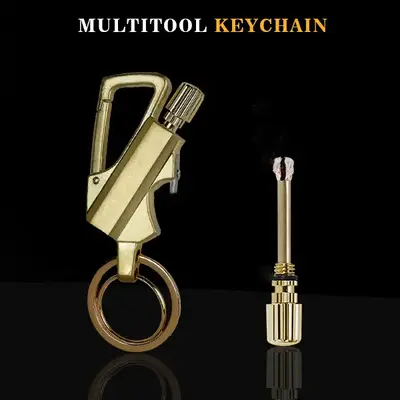 Stylish and Functional Keychain for Outdoor Adventures, Reusable Waterproof Keychain Anywhere, Outdoor Multi-functional Keych...