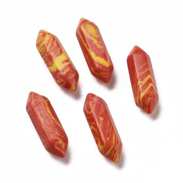 Synthetic Orange Red Malachite No Hole