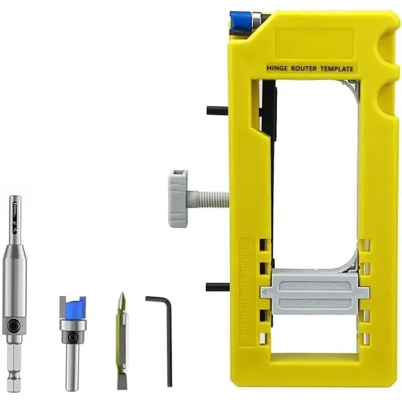 Door Hinge Jig, Hinge Installation Kit, Door Hinge Router Template With Non-slip Pads Removable Inserts for Outdoor Camping, ...