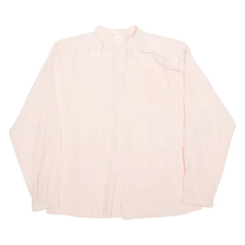 ANNA ATIL Womens Blouse Pink Collared Long Sleeve M