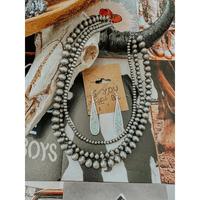 Western Pearl 3 Layered Shorty Cowgirl Necklace for Women, Daily Wear and Casual Navajo Inspired Necklace fashion necklace