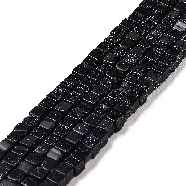 Synthetic Blue Goldstone Beads Strands