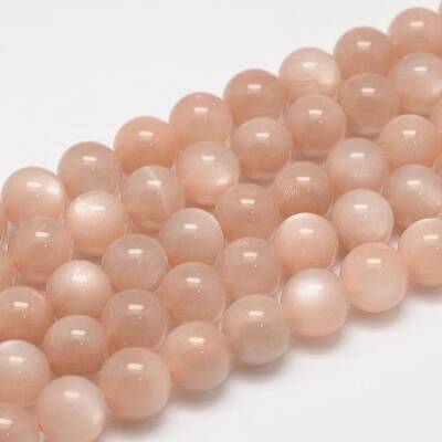 Natural Sunstone Round Beads Strands