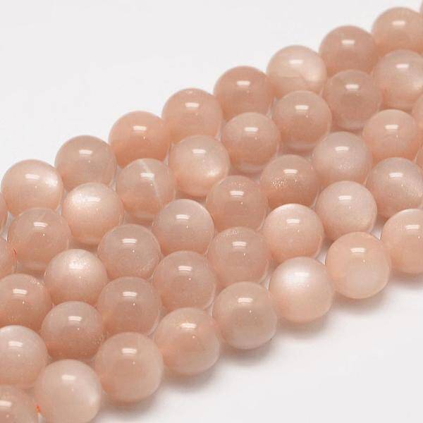 Natural Sunstone Round Beads Strands