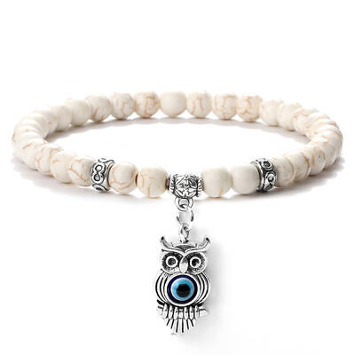 Fashion Synthetic Turquoise Beaded Stretch Bracelets