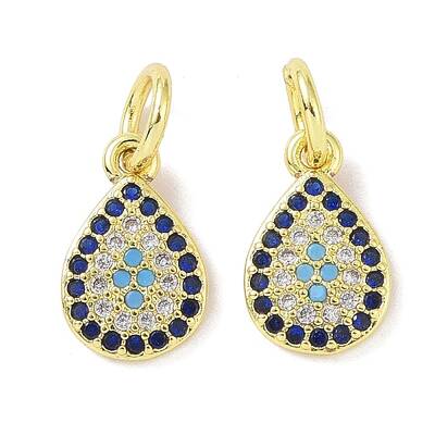 Real 18K Gold Plated Brass Micro Pave Cubic Zirconia Pendants