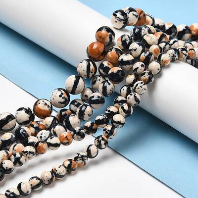 Synthetic Ocean White Jade Bead Strands