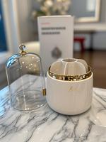 Make Up Brushes Organizer with Clear Acrylic Cover Rotating Dustproof Makeup Brush Holder Organizer for Vanity and Desktop Ba...