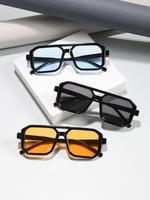 Fashion All-match Aviator Sunglasses for Men & Women, Summer 2025 Geometric Glasses Frame Fashion Tinted Lens Sunglasses, Sum...