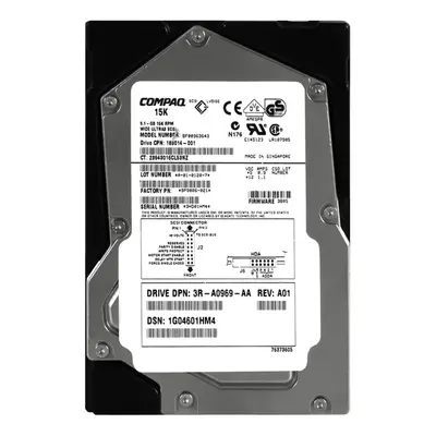 3R-A0969-AA Compaq 9.1GB Ultra-160 SCSI 15000 3.5-inch Hard Drive