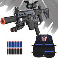 SOFITEN VIKTOR Automatic Foam Shooting Toy Set with Tactical Vest, Scope, 120 Darts, IR & Flashlight, Outdoor Toy for Age 8+,...