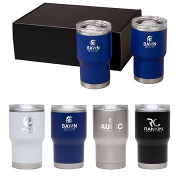 12 Promotional Atlas II Two-Piece Tumbler Gift Set - Vacuum Sealed ...