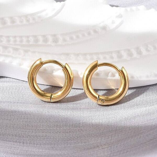 Ion Plating(IP) 304 Stainless Steel Huggie Hoop Earrings