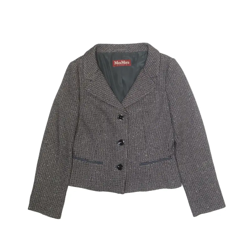 MAX MARA Studio Blazer Jacket Grey Wool Womens UK 8