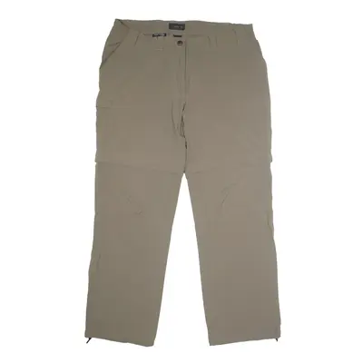 SCHOFFEL Removable Leg Cargo Trousers Brown Regular Straight Nylon Womens W34 L30