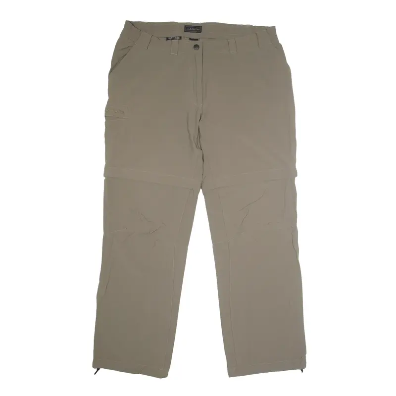 SCHOFFEL Removable Leg Cargo Trousers Brown Regular Straight Nylon Womens W34 L30