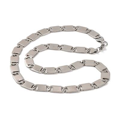201 Stainless Steel Oval Mariner Link Chain Necklace