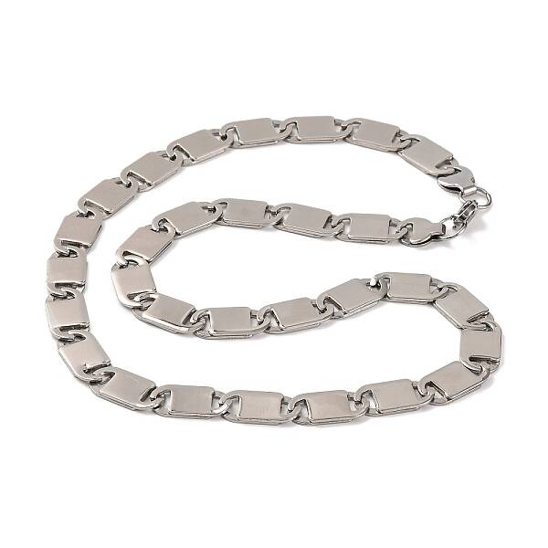 201 Stainless Steel Oval Mariner Link Chain Necklace
