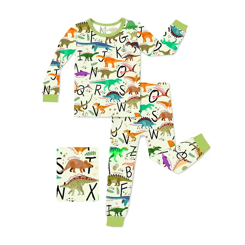 babee Reshinee Moisture-wicking Bamboo Pajama sets for Toddler Boys and Girls, Temp-Sensing Babys Kids 2pcs Pjs, Long-Sleeve ...