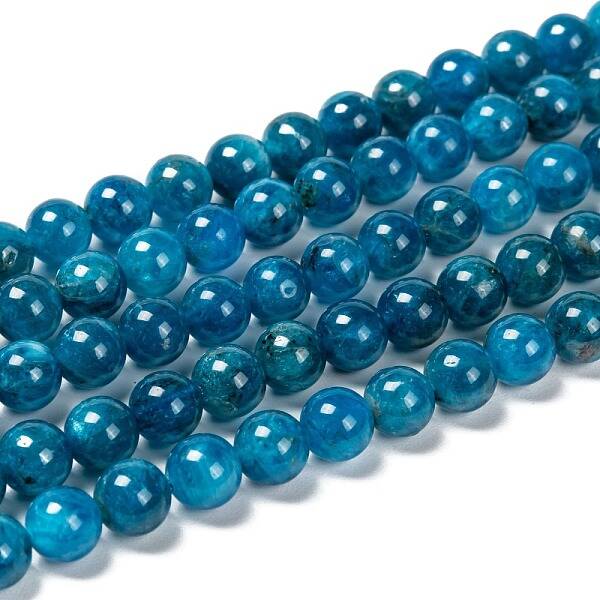 Round Natural Apatite Beads Strands