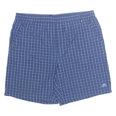 ADIDAS Mesh Lined Mens Swimming Shorts Blue Check XL W38