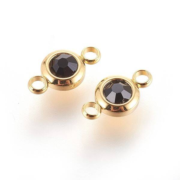 304 Stainless Steel Rhinestone Links connectors
