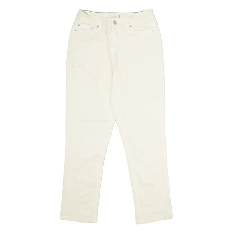 JOULES Monroe Crop Womens Jeans Cream Regular Jegging W24 L24