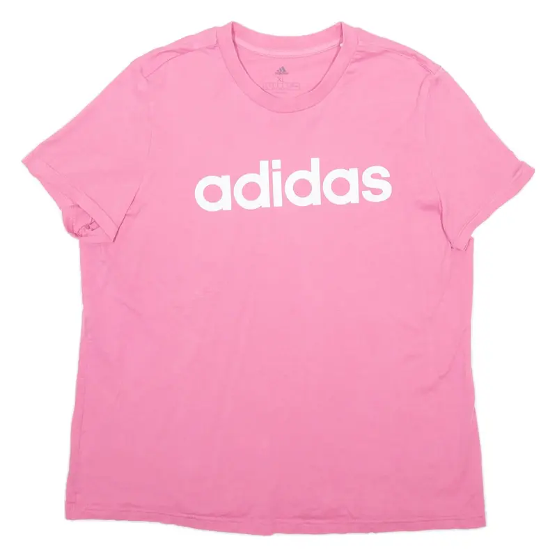 ADIDAS Womens T-Shirt Pink XL