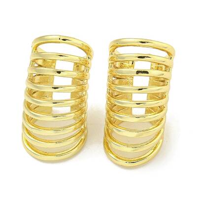 Brass Cuff Earrings