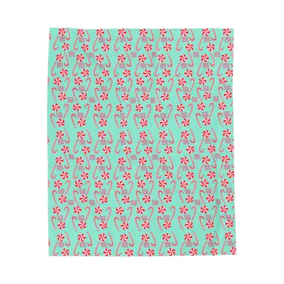 Subtle Peppermint Velveteen Plush Blanket