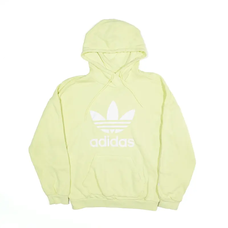 ADIDAS Hoodie Yellow Pullover Womens S