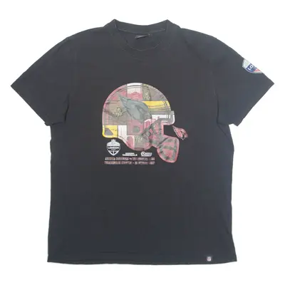 NFL Arizona Cardinals LA RAMS London Games 2017 Mens T-Shirt Black USA L