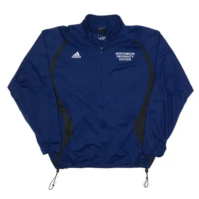 ADIDAS Northwood University Soccer Timberwolves Track Jacket Blue Mens M