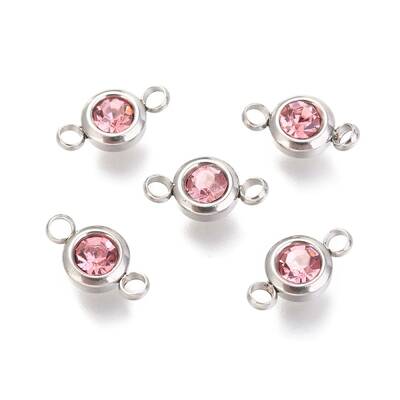 304 Stainless Steel Rhinestone Links Connectors