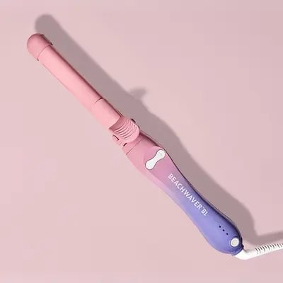 Beachwaver B1 Pink Sunset Rotating Curling Iron | Ceramic Barrel Smooths Frizz | Adjustable Heat up to 410°F