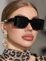 Unisex Fashionable Tinted Lens Glasses, Trendy Casual Glasses for Everyday Use, Fashion Accessories for Outdoor Activities