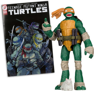 McFarlane Toys - Teenage Mutant Ninja Turtles - Page Punchers -Michelangelo 5 Action Figure With Comic (TMNT)