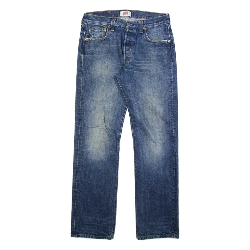LEVI'S 501 Jeans Mens Blue Regular Straight Stone Wash W30 L32