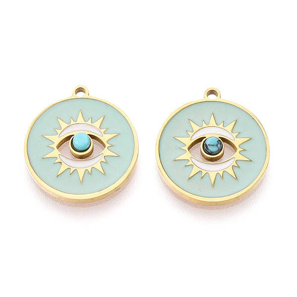 316 Surgical Stainless Steel Enamel Pendants