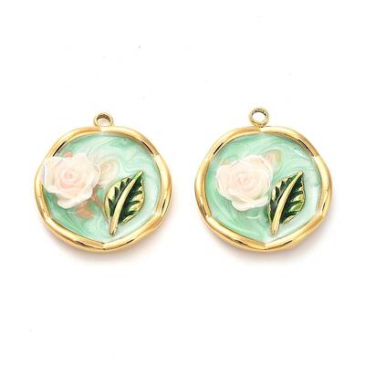 304 Stainless Steel Enamel Pendants