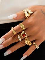 Vintage Ring Set, Fashion Jewelry for Party, Daily Clothing Decor, Trendy All-match & Exquisite Jewelry for Birthday Gift
