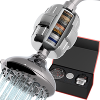 Aqua Earth Filtered Shower Head High Pressure Shower Filter Hard Water Filter Remove Chlorine Fluoride Harmful Substances Act...