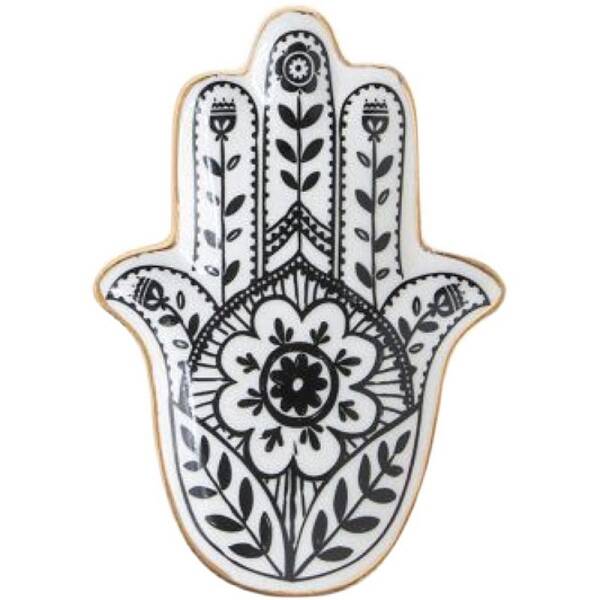 Porcelain Hamsa Hand Jewelry Tray