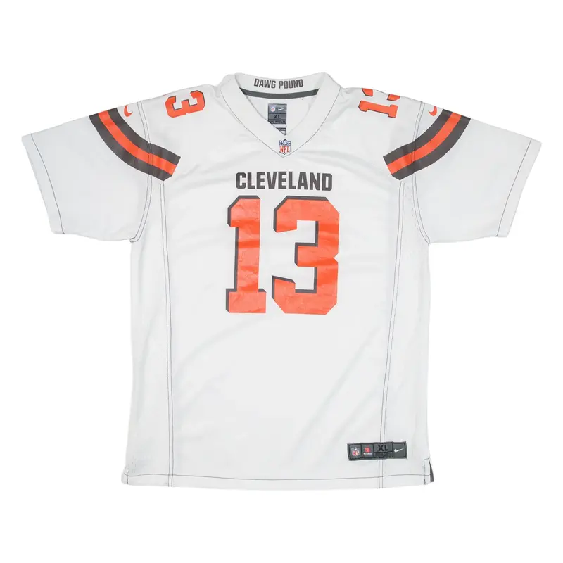 NIKE NFL Cleveland Browns Beckham JR Boys Jersey White USA V-Neck XL
