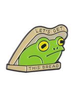 2024 Cute Frog & Letter Design Brooch Pin, Let's Get This Bread Toast Frog Funny Enamel Badge, Clothes Kawaii Accessories for...